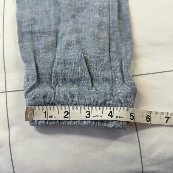 Athleta Pants Womens 2 Blue Cabo Linen Jogger Drawstring High Rise Breathable - Picture 12 of 12